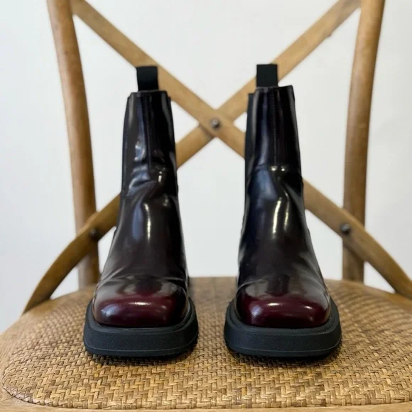 Vagabond Dorah Chelsea Boots Wine Red Anthropologie - Picture 6 of 8